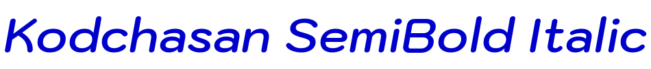 Kodchasan SemiBold Italic шрифт